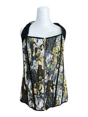 Torrid Star Wars Comic Print Halter Bustier Corset Top Plus Size 4 4X Cosplay‎
